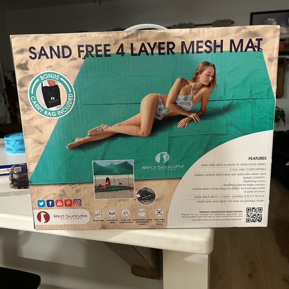 Sand Free 4 Layer Mesh Mat - Green